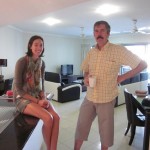 Tara and John at the Argus apartment, Darwin